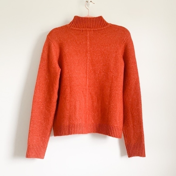Marled Reunited Clothing Burnt Orange Mock Neck Sweater Small - Picture 8 of 8